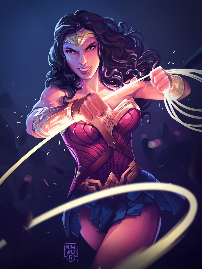 Wonder Woman with Lasso of Truth