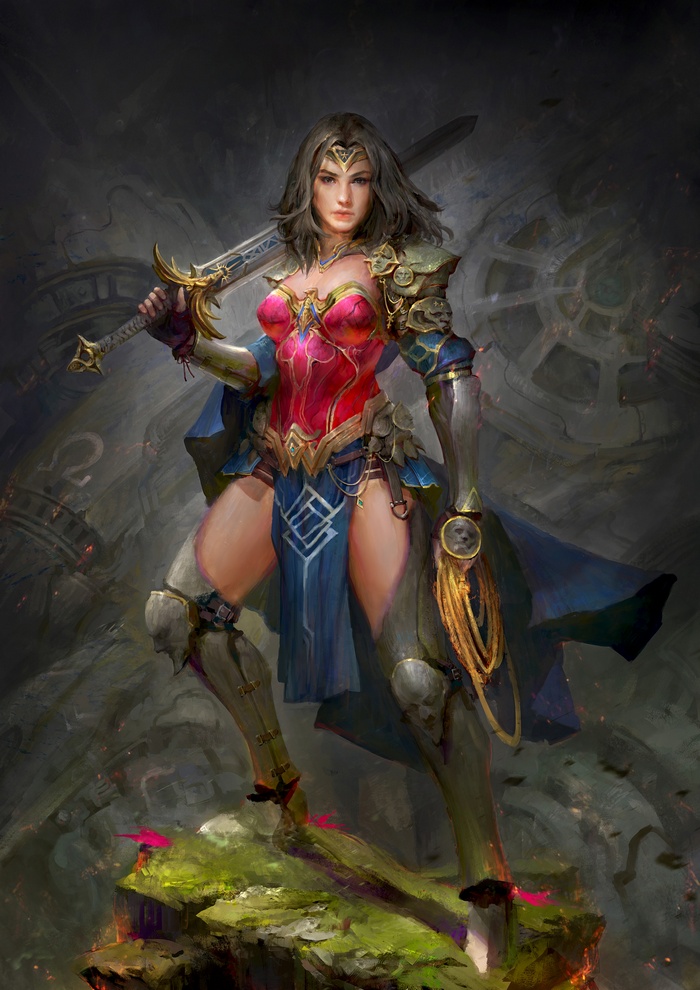 Wonder Woman with Sword and Lasso