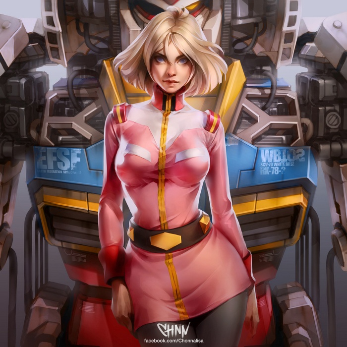 Sayla Mass from Mobile Suit Gundam with RX-78-2