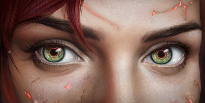 Commander Shepard's eyes from Mass Effect
