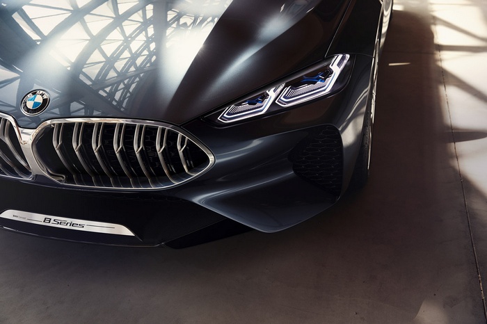 BMW 8 Series Concept Car Front Grille and Headlights