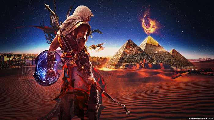 fan art pyramid Assassins Creed Assassins Creed: Origins video games