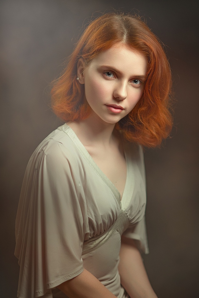 Portrait of a Redhead Woman by Pavel Cherepko