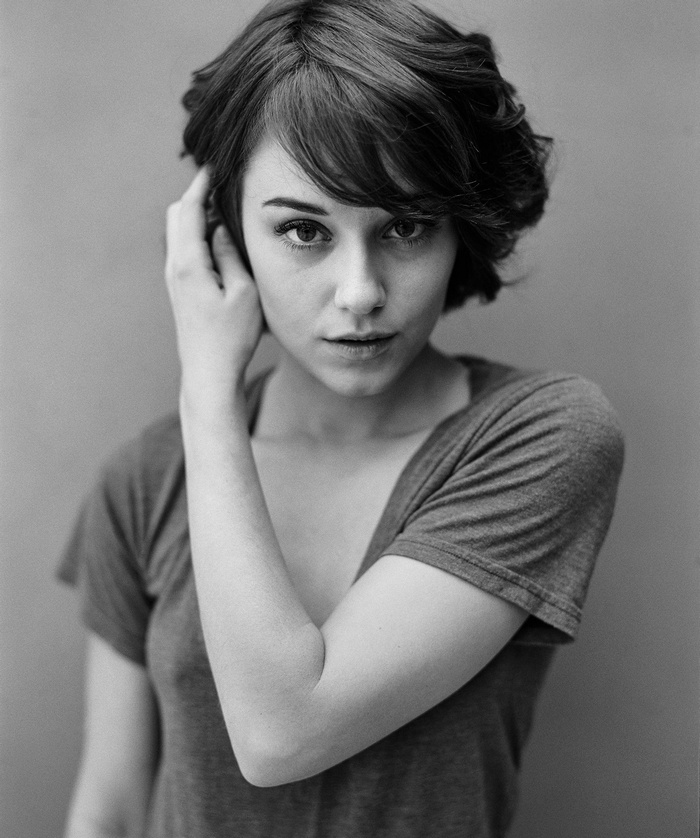 Portrait of a woman with short hair by Ryan Muirhead