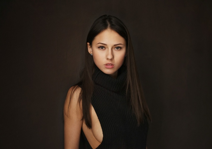 Catherine Timokhina in a black turtleneck