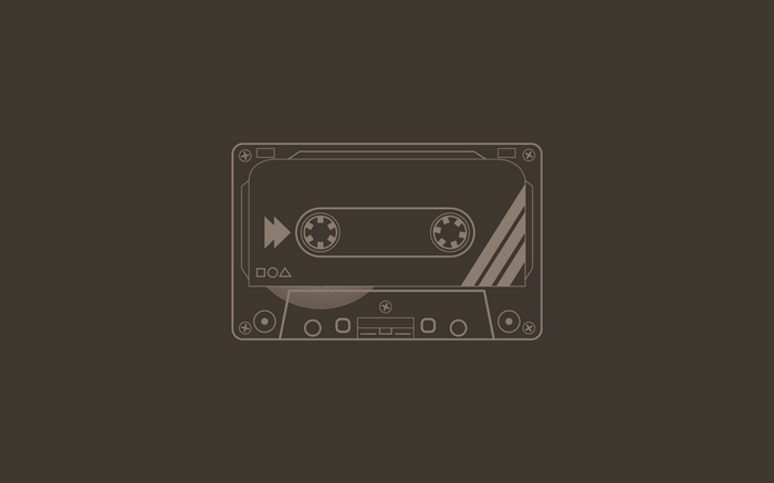 Minimalist cassette tape artwork