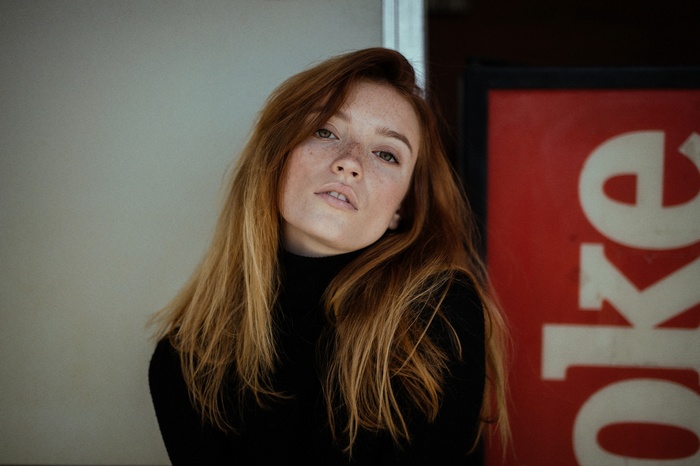 Hannah Rose Masi with Freckles and Long Hair