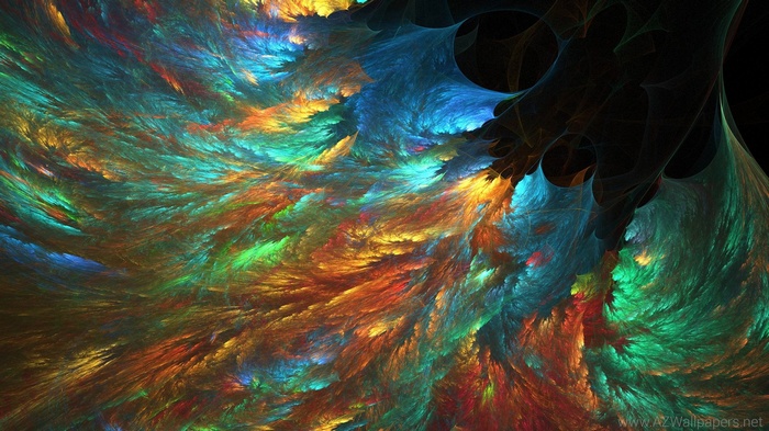 Abstract fractal art with vibrant colors