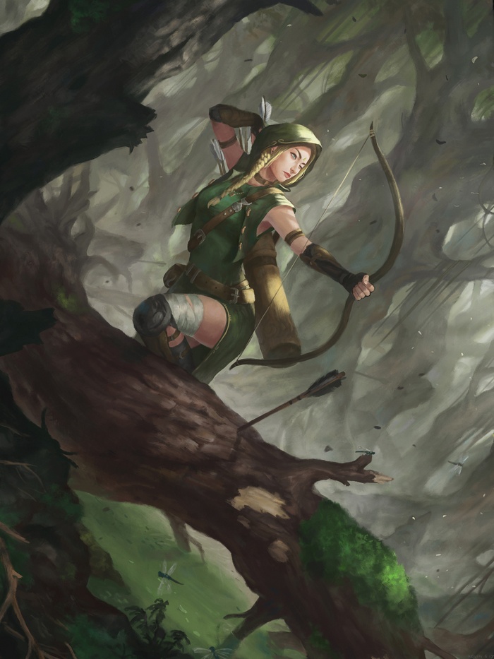 Archer in a forest by Kevin Sidharta