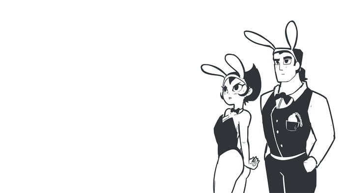 Samurai Jack characters in bunny suits