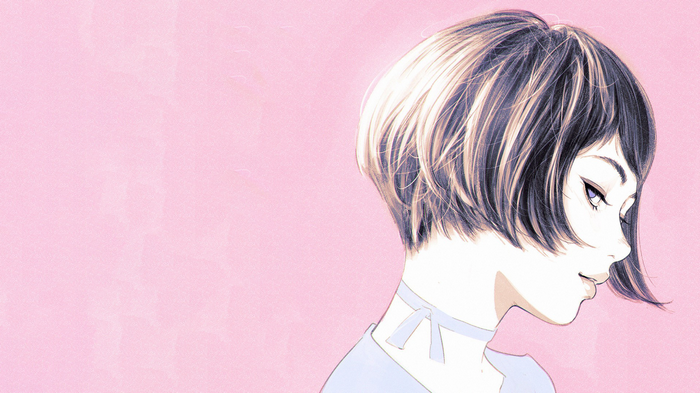 Anime girl with short hair by Ilya Kuvshinov