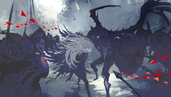 Nano Mortis characters in a dark fantasy battle