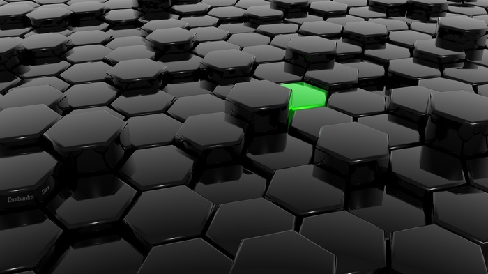 Abstract 3D Hexagon Geometry
