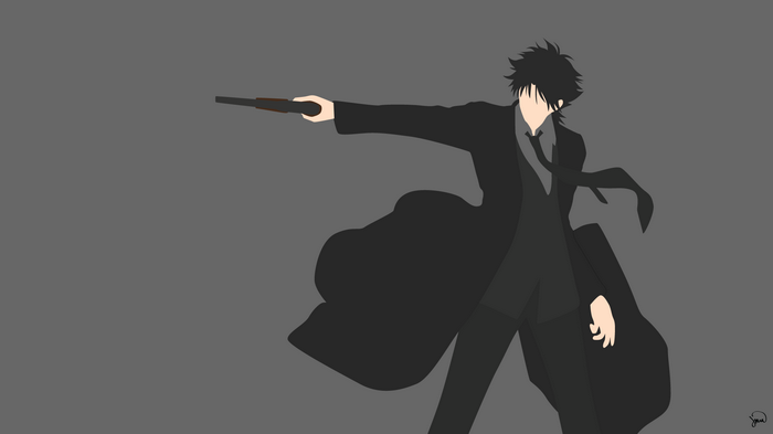 Kiritsugu Emiya from Fate/Zero holding a gun