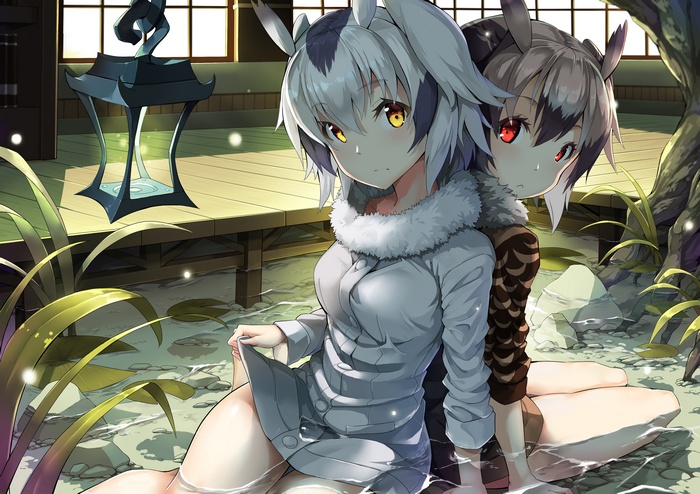 Kemono Friends: Northern White-Faced Owl and Eurasian Eagle Owl