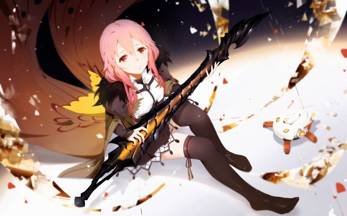Inori Yuzuriha from Guilty Crown with a sword