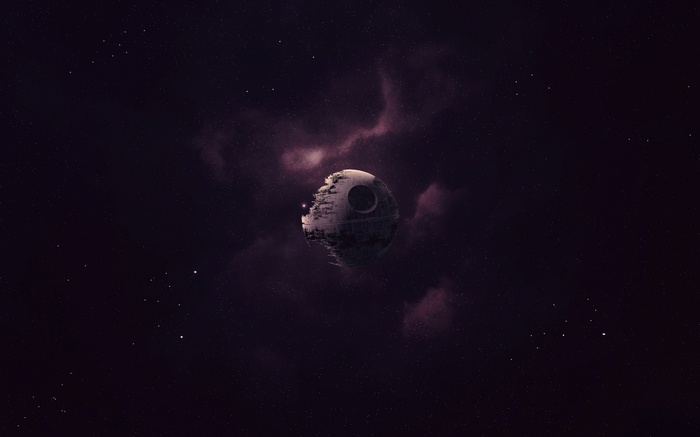 Death Star from Star Wars in space