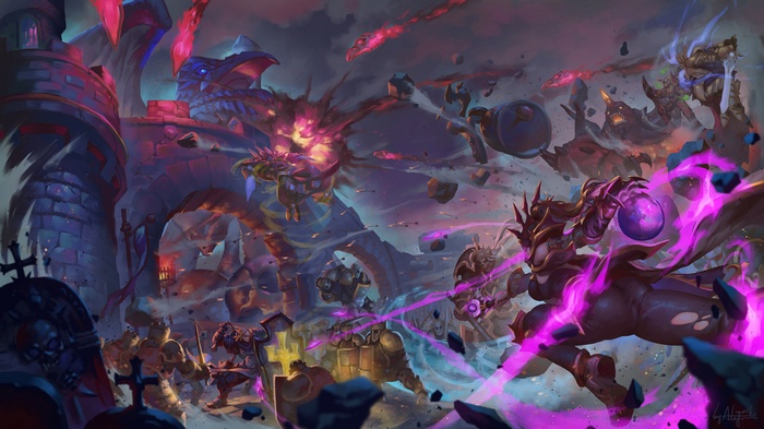 Heroes of the Storm battle with magic and monsters