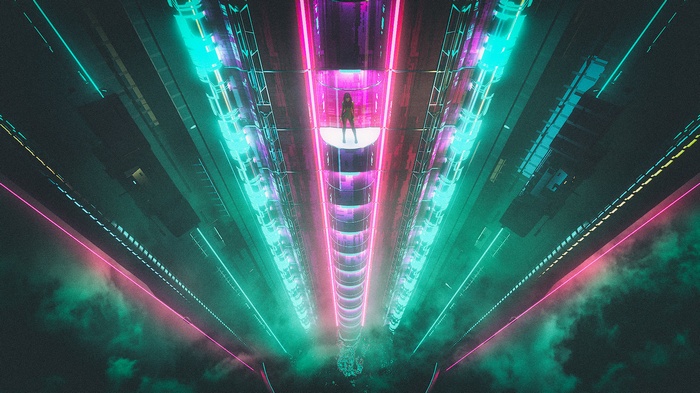 David Legnon in a cyberpunk tunnel