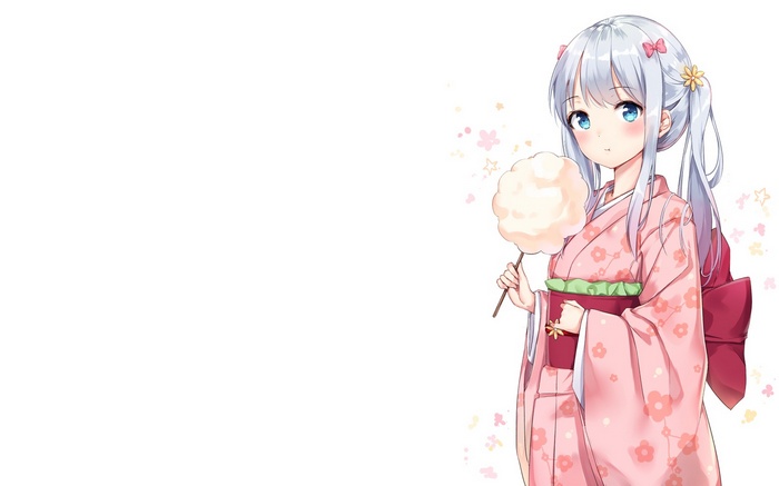 Izumi Sagiri from Eromanga-sensei with cotton candy