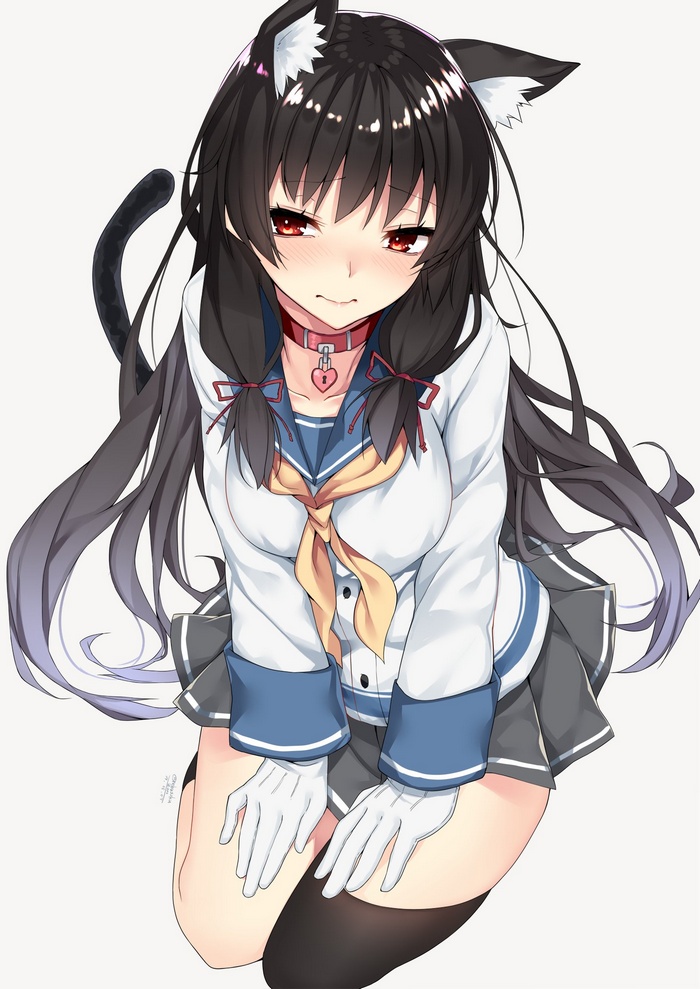Isokaze from Kantai Collection with Nekomimi
