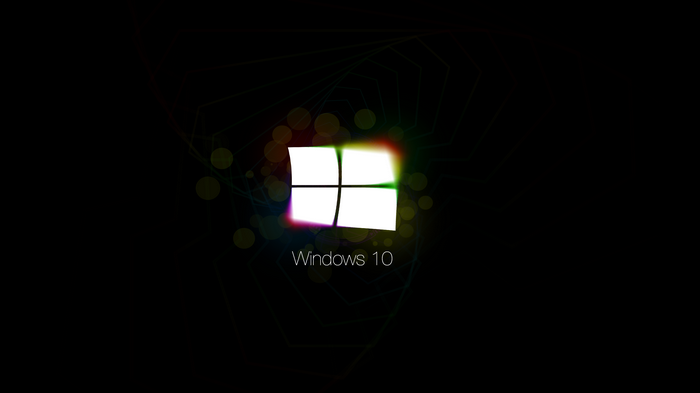 Windows 10 logo with abstract background