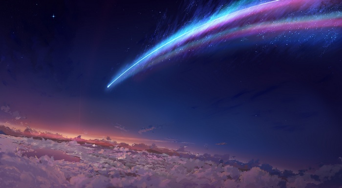 clouds, comet, Kimi no Na Wa, sky, Your Name