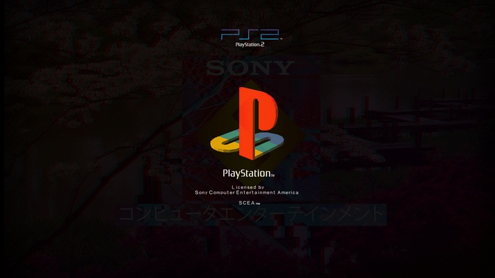 PlayStation 2 and Sony logo with Japanese text