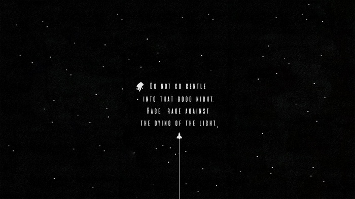 Poem by Dylan Thomas with stars
