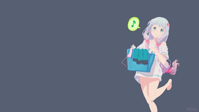 Izumi Sagiri from Eromanga-sensei carrying laundry