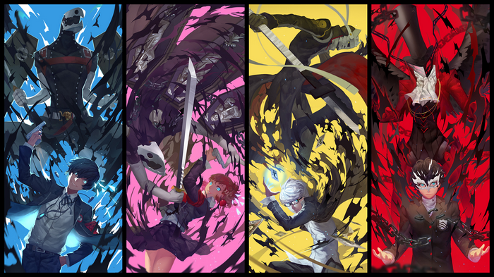 Characters from Persona 3, Persona 4, and Persona 5