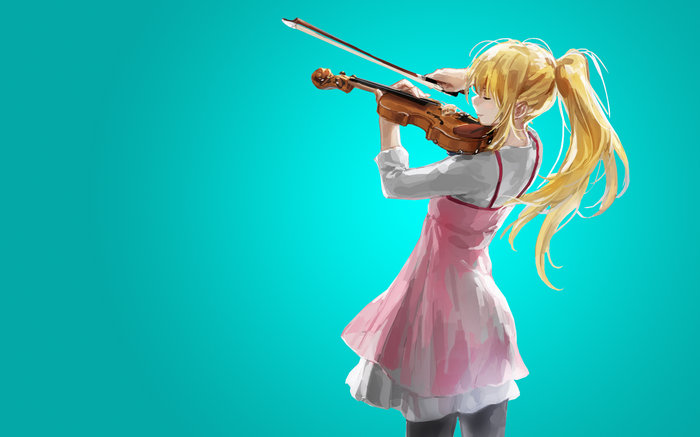 Miyazono Kaori from Shigatsu wa Kimi no Uso playing violin