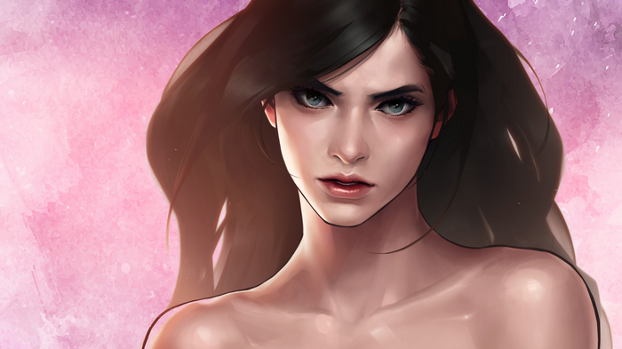 Portrait of a woman with dark hair
