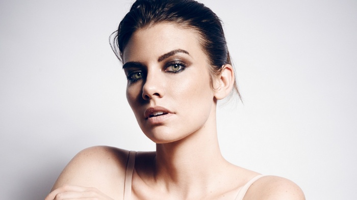 Lauren Cohan looking at viewer