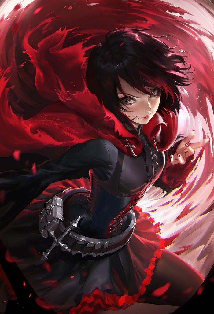Ruby Rose from RWBY by Sakimichan