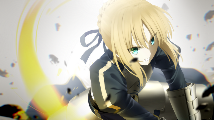 Saber from Fate Series in battle
