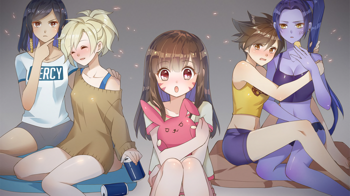 Overwatch characters in casual attire