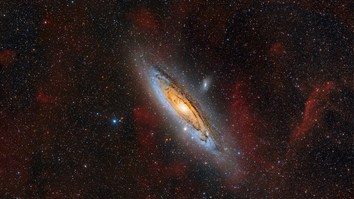 Messier 31 galaxy in space