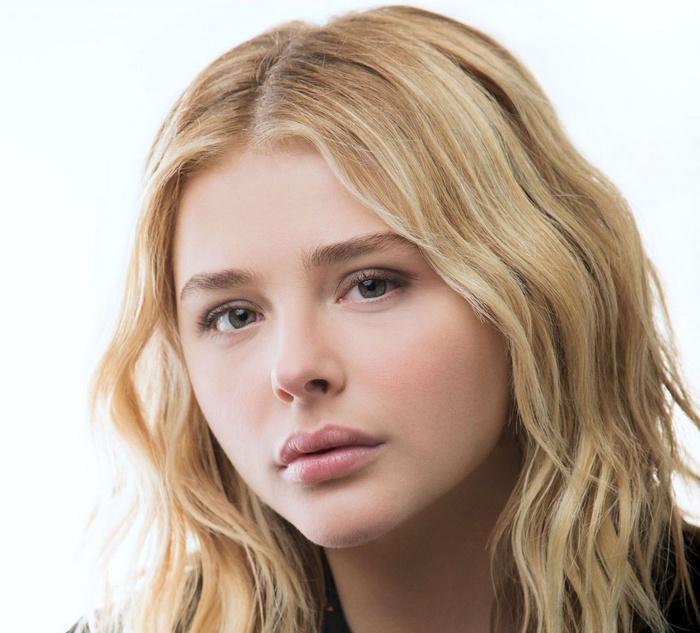 pink lipstick, actress, blonde, green eyes, Chloë Grace Moretz, HD ...