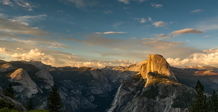 Half Dome Yosemite National Park at Sunset
