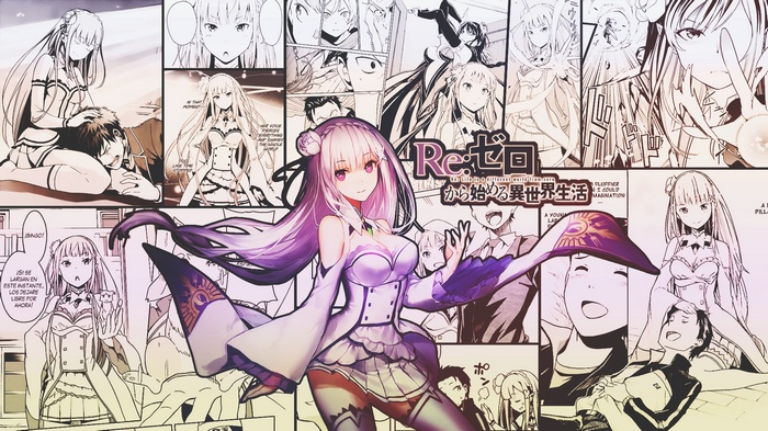Re:Zero Emilia and Friends Manga Collage