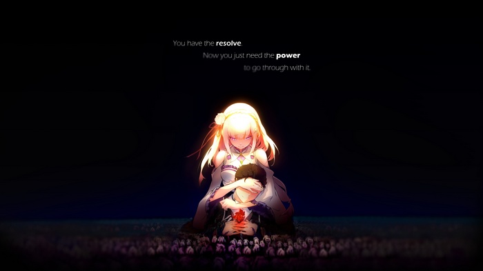 Emilia and Natsuki Subaru from Re:Zero