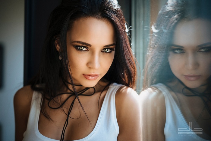 Angelina Petrova portrait with reflection