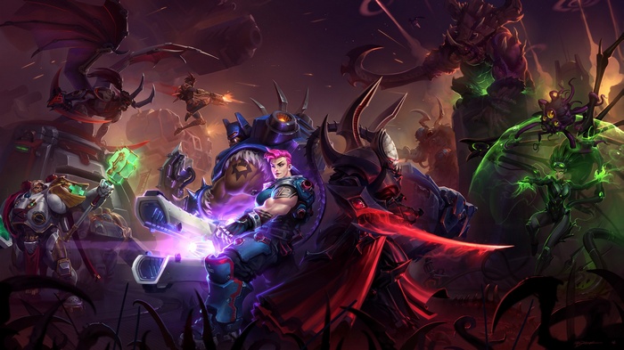 Heroes of the Storm characters battle