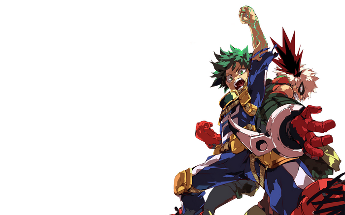Izuku Midoriya and Katsuki Bakugo from My Hero Academia