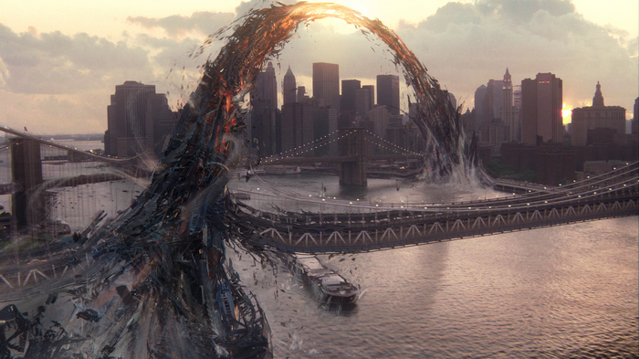 X-Men: Apocalypse concept art of New York City under attack
