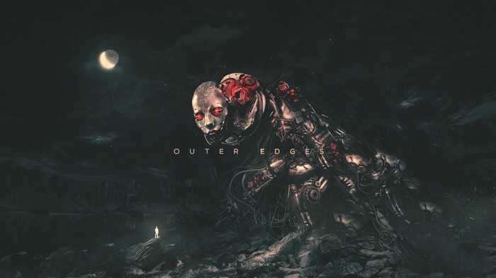 Outer Edges techno-punk robot with human face