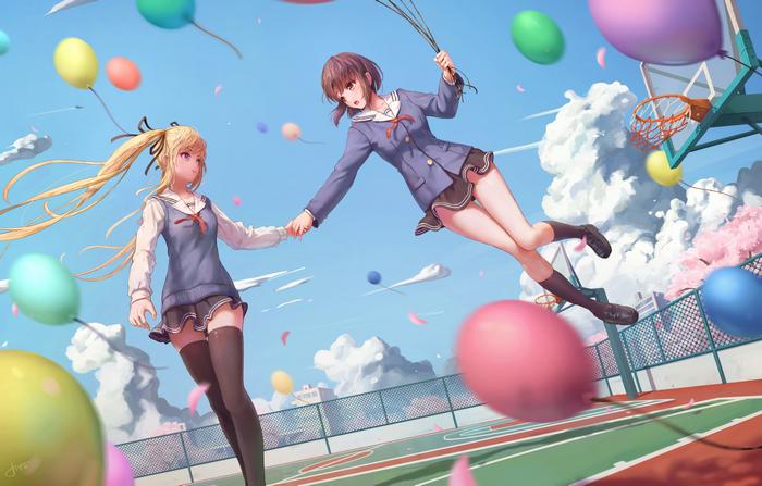 Eriri Spencer Sawamura and Megumi Kato from Saekano