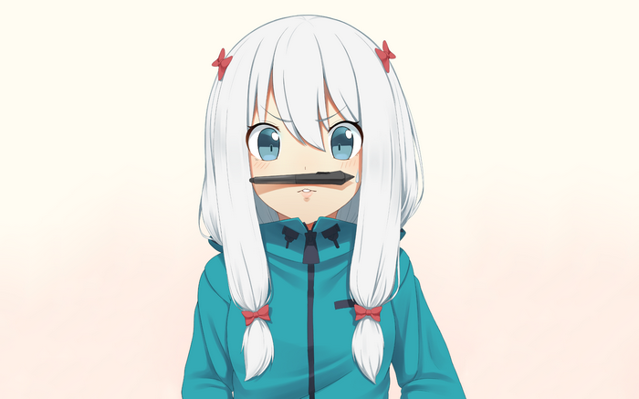 Izumi Sagiri from Eromanga-sensei holding a pen