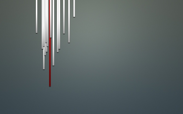 Minimalist abstract background with red and white lines